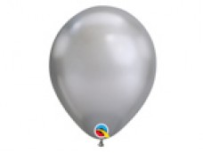 Baloni metāliski, hroma, sudraba, Qualatex, 29cm