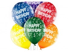 Baloni "Happy Birthday!", Belbal, kristāla, 29cm