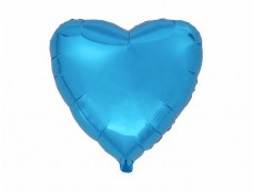 Folijas balons sirds, zila, spīdīga, 46cm, Flexmetal