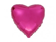 Folijas balons sirds, rozā, tumši, spīdīga, 46cm, Flexmetal