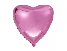 Folijas balons sirds, rozā, spīdīga, 46cm, Flexmetal