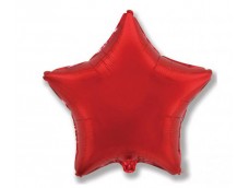 Folijas balons zvaigzne, sarkana, spīdīga, 48cm, Flexmetal
