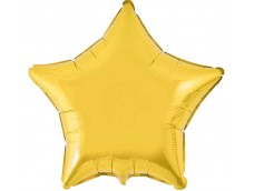 Folijas balons zvaigzne, zelta, spīdīga, 81cm, Flexmetal