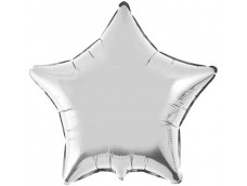 Folijas balons zvaigzne, sudraba, spīdīga, 81cm, Flexmetal 