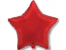 Folijas balons zvaigzne, sarkana, spīdīga, 81cm, Flexmetal 
