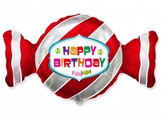  Folijas balons Happy Birthday - Konfekte, 60cm, Flexmetal