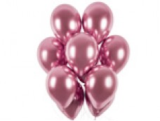 Baloni metāliski, hroma, rozā, GEMAR, 33 cm, 50 gab.