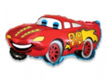 Folijas balons  Transportlīdzeklis - Auto, sarkans, smaidošs, 60cm, Flexmetal